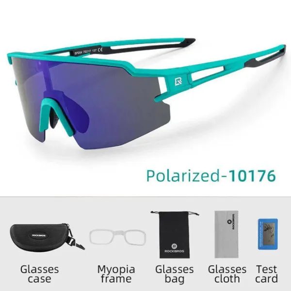 Солнечные очки Rockbros Ultralight Polarised Sports Синий Разноцветный photo 10