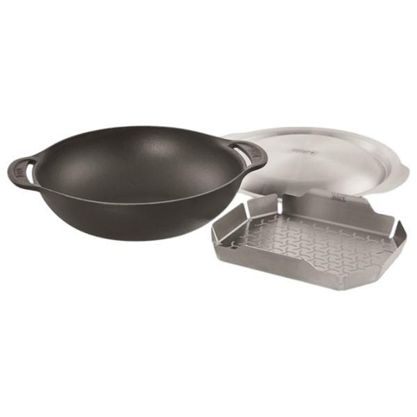 Ceaun pentru grătar Weber Crafted Wok & Steamer 5l / Fontă / Black photo 1
