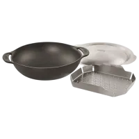 Ceaun pentru grătar Weber Crafted Wok & Steamer 5l / Fontă / Black