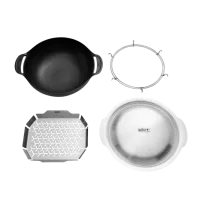 Котел Weber Crafted Wok & Steamer 5л / Чугун / Черный photo 4