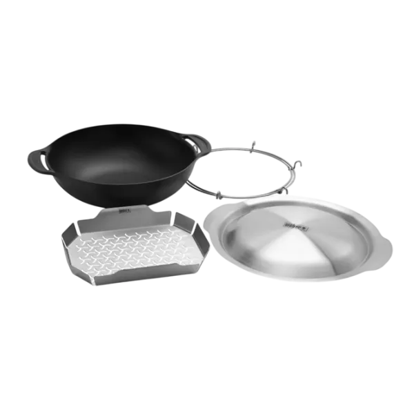 Ceaun pentru grătar Weber Crafted Wok & Steamer 5l / Fontă / Black photo 5