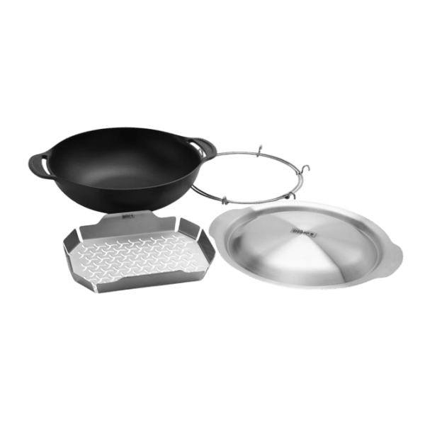Ceaun pentru grătar Weber Crafted Wok & Steamer 5l / Fontă / Black photo 5