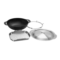 Котел Weber Crafted Wok & Steamer 5л / Чугун / Черный photo 5