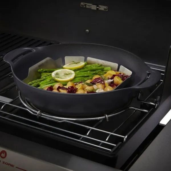 Ceaun pentru grătar Weber Crafted Wok & Steamer 5l / Fontă / Black photo 7