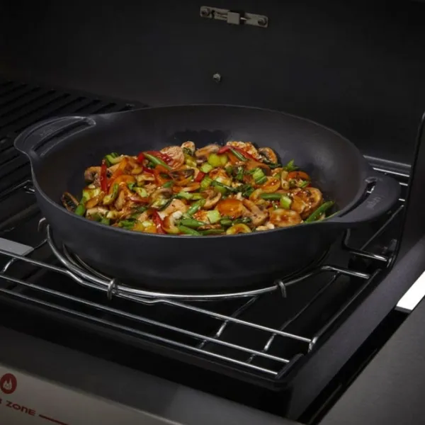 Ceaun pentru grătar Weber Crafted Wok & Steamer 5l / Fontă / Black photo 8