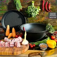 Ceaun Maysternya Uzbec WOK 8l / Fontă / Black photo 3