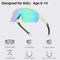 Ochelari de soare Rockbros Kids Polarized Green Transparent photo 5
