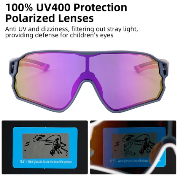 Солнечные очки Rockbros Kids Polarized Синий Purple photo 3