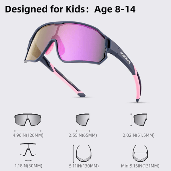 Солнечные очки Rockbros Kids Polarized Синий Purple photo 5
