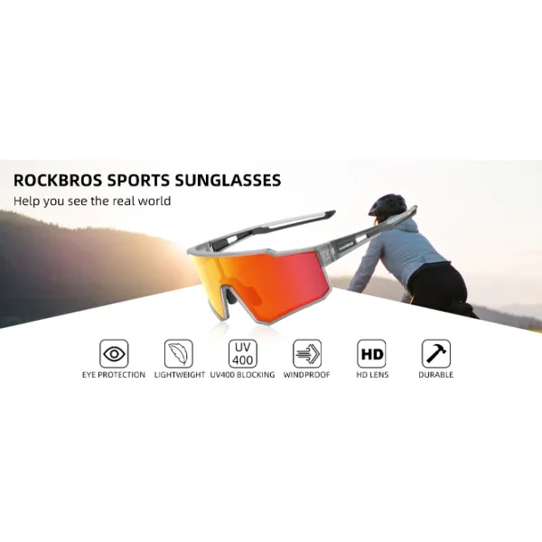 Солнечные очки Rockbros Polarized Cycling Sunglasses with TR90 Frame Серый Разноцветный photo 8