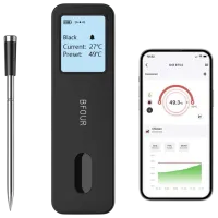 Termometru pentru grill ToGrill Smart Wireless Stick TG-30 Oțel inoxidabil / Black
