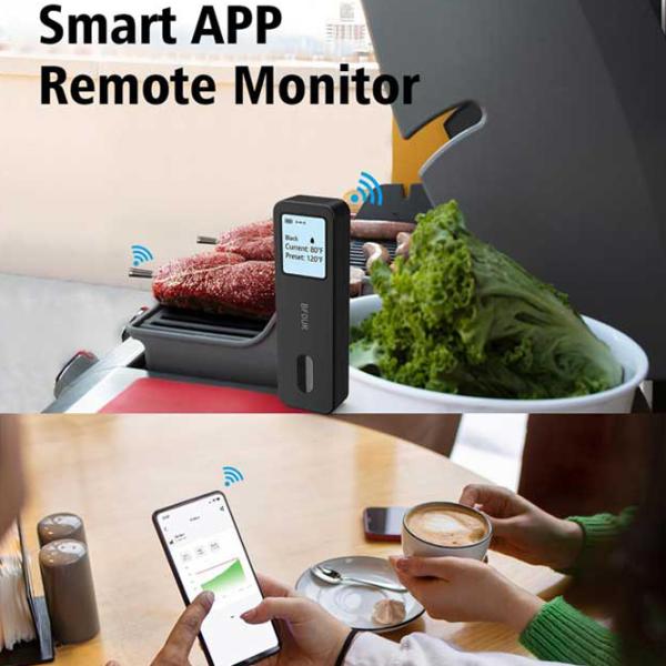Termometru pentru grill ToGrill Smart Wireless Stick TG-30 Oțel inoxidabil / Black photo 3