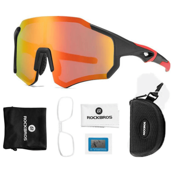 Солнечные очки Rockbros TAC Lightweight Polarized Красный Черный photo 3