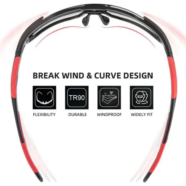 Солнечные очки Rockbros TAC Lightweight Polarized Красный Черный photo 7