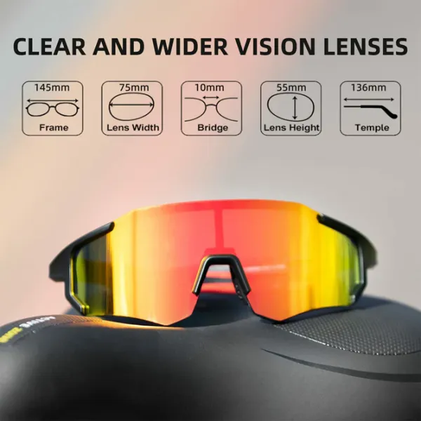 Солнечные очки Rockbros TAC Lightweight Polarized Красный Черный photo 8