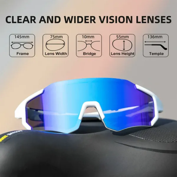Солнечные очки Rockbros TAC Lightweight Polarized Синий White photo 7