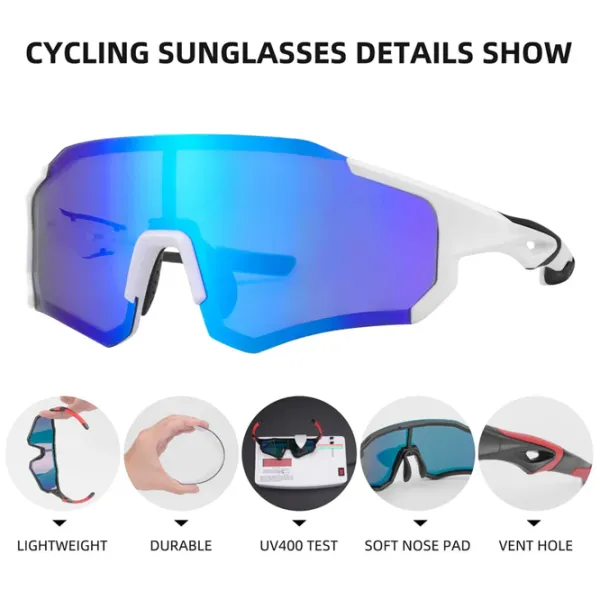 Солнечные очки Rockbros TAC Lightweight Polarized Синий White photo 9