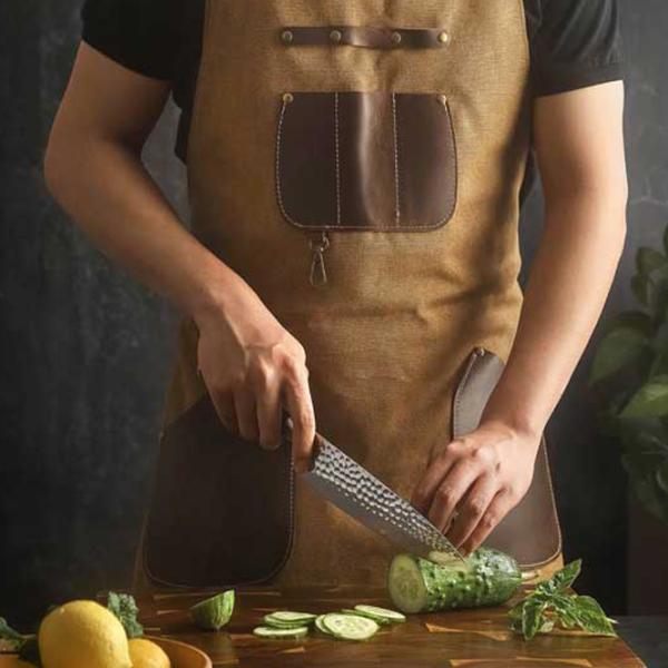 Șorț Takumi Kitchen Apron Bumbac / Brown photo 4