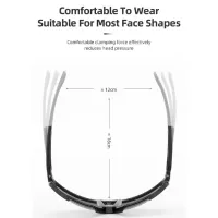 Ochelari de soare Rockbros MTB Polarized Cycling Black White photo 5