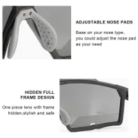 Ochelari de soare Rockbros MTB Polarized Cycling Black White photo 10