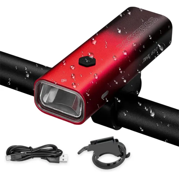 Lanterna bicicletei Rockbros RHL 600LM Red Black photo 2