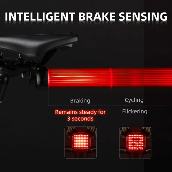 Велосипедный фонарь Rockbros R7 Tail Light Brake Sense Черный Красный photo 5