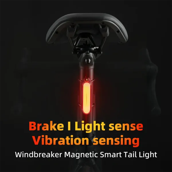 Велосипедный фонарь Rockbros Magnetic Tail Light Brake SKL01 Черный Красный photo 3