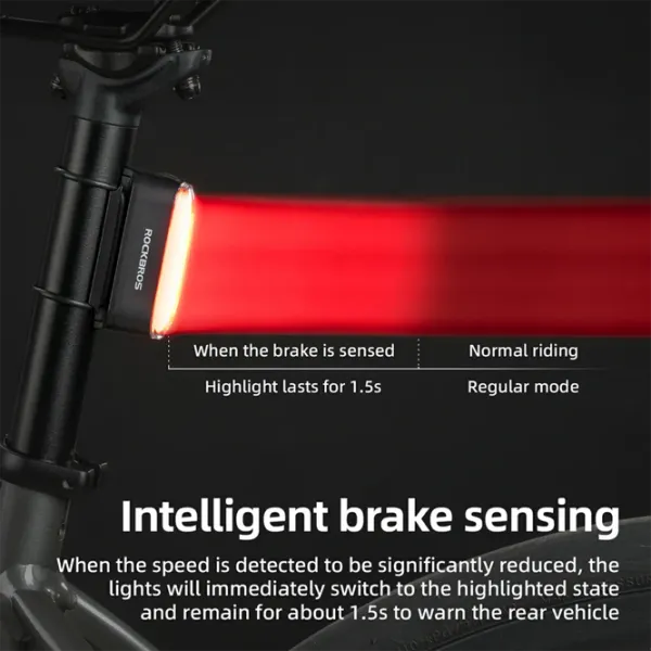 Велосипедный фонарь Rockbros Magnetic Tail Light Brake SKL01 Черный Красный photo 4