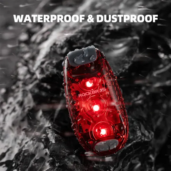 Lanterna bicicletei Rockbros Clip-On Tail Light Red Black photo 4