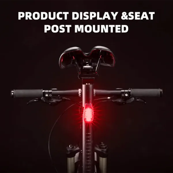 Lanterna bicicletei Rockbros Clip-On Tail Light Red Black photo 5