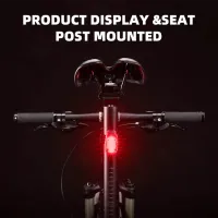 Lanterna bicicletei Rockbros Clip-On Tail Light Red Black photo 5