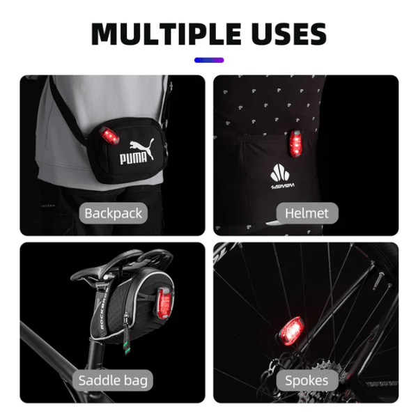Lanterna bicicletei Rockbros Clip-On Tail Light Red Black photo 6