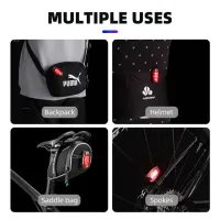 Lanterna bicicletei Rockbros Clip-On Tail Light Red Black photo 6