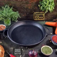Ceaun pentru grătar Maysternya Uzbec WOK 15l / Fontă / Black photo 3