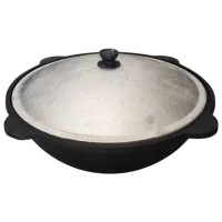 Ceaun pentru grătar Rishtan Uzbec WOK 16l / Fontă / Black photo 2