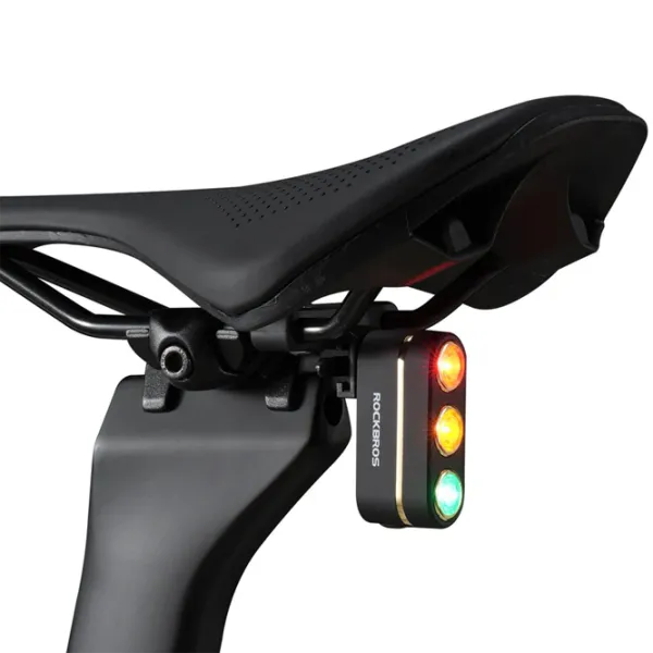 Велосипедный фонарь Rockbros Traffic Tail Light Brake Sense Черный Серый photo 2