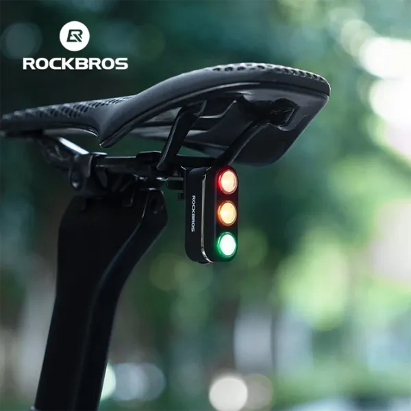 Велосипедный фонарь Rockbros Traffic Tail Light Brake Sense Черный Серый photo 5