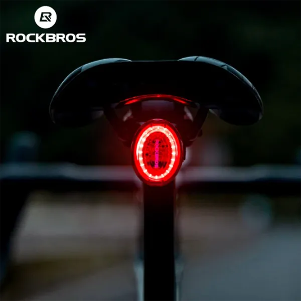 Велосипедный фонарь Rockbros LT-RR100 Черный Красный photo 6