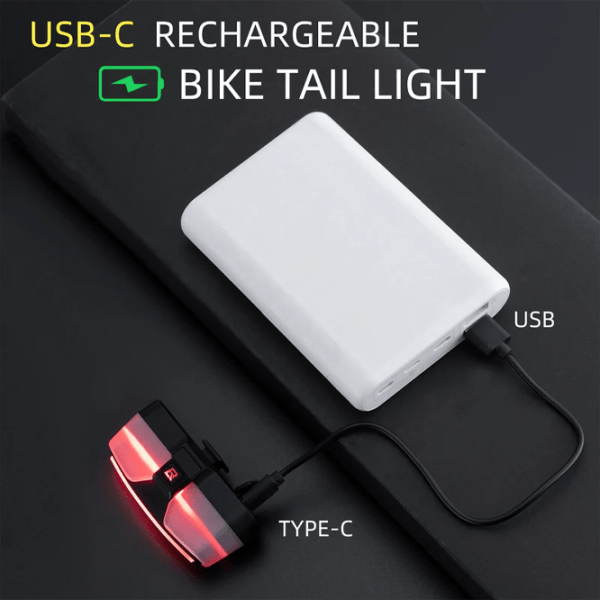 Велосипедный фонарь Rockbros Tail Light Brake Sense Черный Красный photo 6