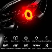 Lanterna bicicletei Rockbros Q5 Tail Light Brake sensor Black Red photo 2