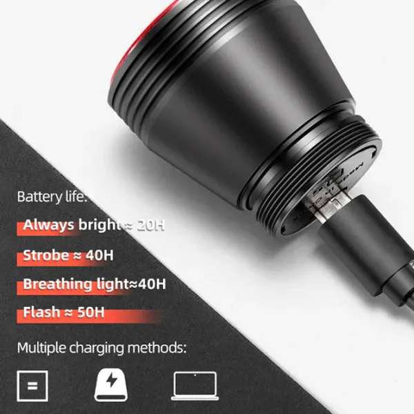 Велосипедный фонарь Rockbros Q5 Tail Light Brake sensor Черный Красный photo 4