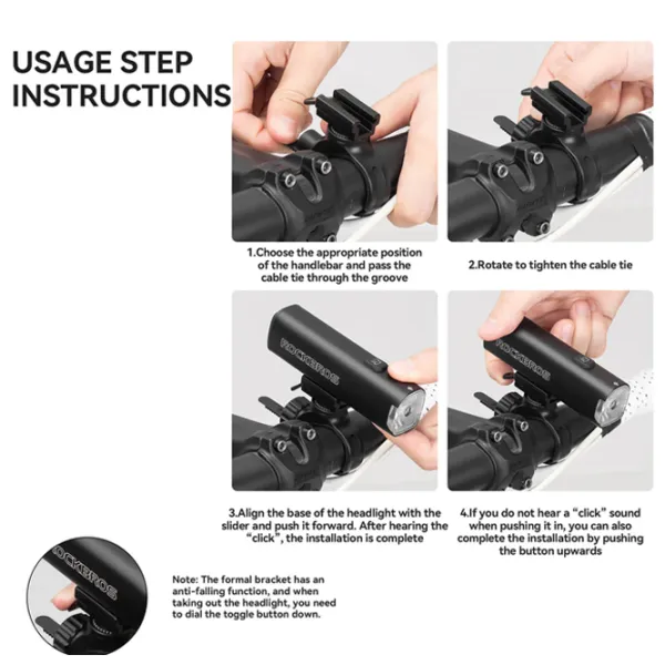 Велосипедный фонарь Rockbros JHL 1200LM Черный Серый photo 7