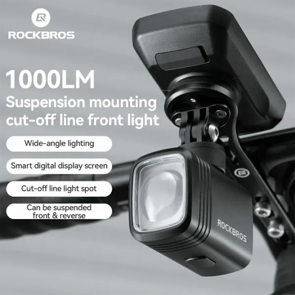 Велосипедный фонарь Rockbros M6 1000LM Черный Серый photo 4