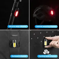 Lanterna bicicletei Rockbros COB Mini Tail Light Black Multicolor photo 3