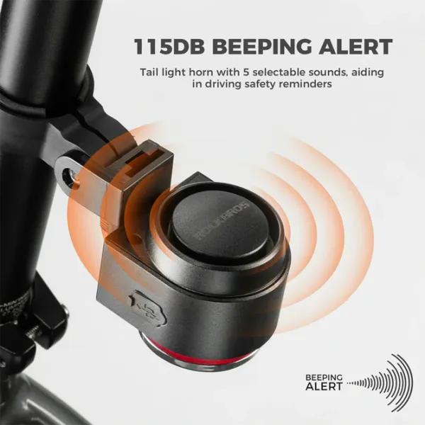Велосипедный фонарь Rockbros A8Pro Tail Light Черный Серый photo 6