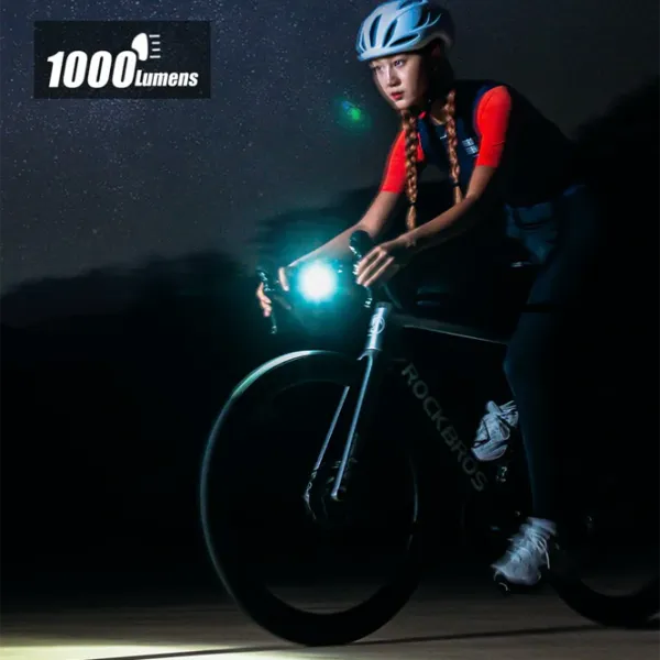 Велосипедный фонарь Rockbros RHL 1000LM Черный Серый photo 6