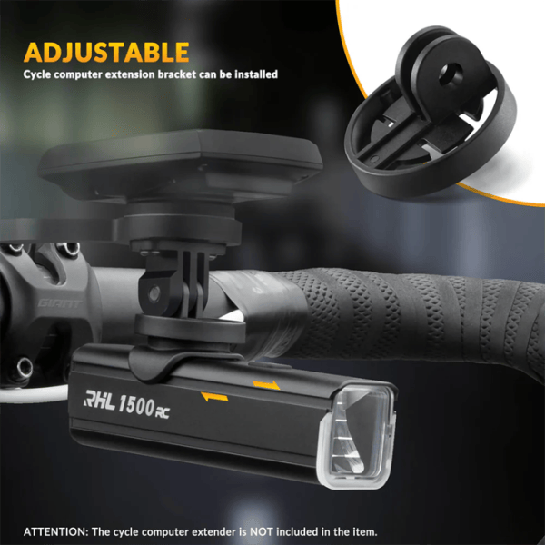 Велосипедный фонарь Rockbros RHL1500 Bike Light Черный Серый photo 6