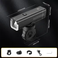 Lanterna bicicletei Rockbros RHL1500 Bike Light Black Gray photo 9