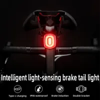 Lanterna bicicletei Rockbros Q2S Samurai Black Red photo 3