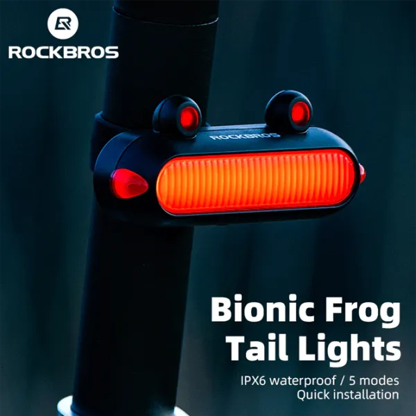 Велосипедный фонарь Rockbros Frog Tail RFL01 Черный Серый photo 6
